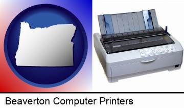 a vintage, dot matrix printer in Beaverton, OR