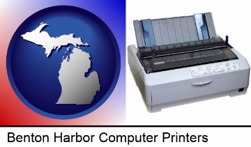 a vintage, dot matrix printer in Benton Harbor, MI