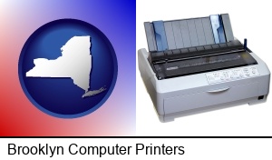 Brooklyn, New York - a vintage, dot matrix printer