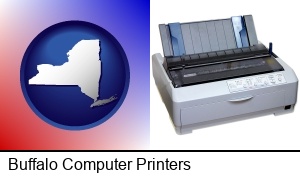 Buffalo, New York - a vintage, dot matrix printer