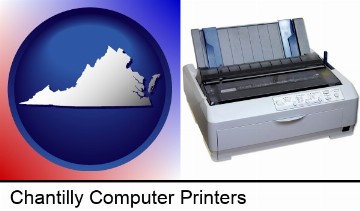 a vintage, dot matrix printer in Chantilly, VA