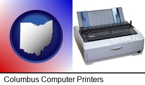 Columbus, Ohio - a vintage, dot matrix printer