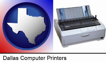 a vintage, dot matrix printer in Dallas, TX
