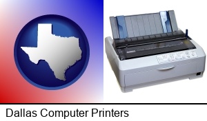 Dallas, Texas - a vintage, dot matrix printer