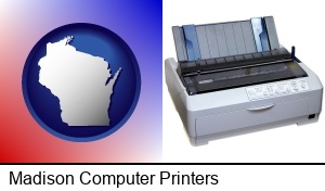 Madison, Wisconsin - a vintage, dot matrix printer
