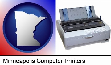 a vintage, dot matrix printer in Minneapolis, MN