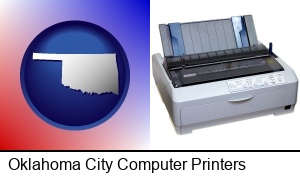 Oklahoma City, Oklahoma - a vintage, dot matrix printer