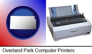 Overland Park, Kansas - a vintage, dot matrix printer