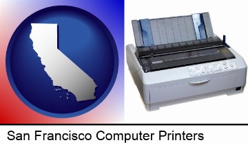 a vintage, dot matrix printer in San Francisco, CA