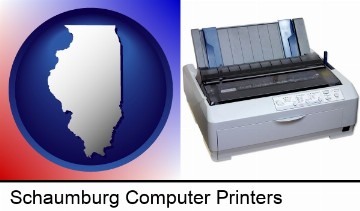 a vintage, dot matrix printer in Schaumburg, IL