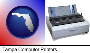 Tampa, Florida - a vintage, dot matrix printer