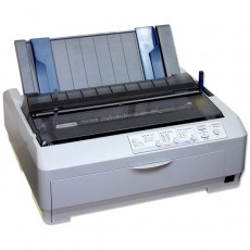 a vintage, dot matrix printer