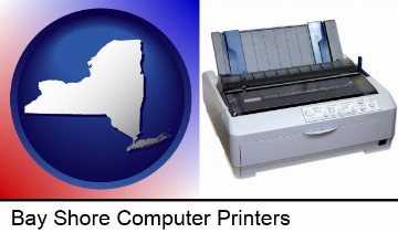 a vintage, dot matrix printer in Bay Shore, NY