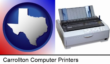 a vintage, dot matrix printer in Carrollton, TX