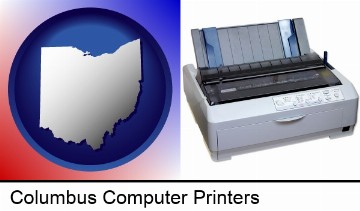 a vintage, dot matrix printer in Columbus, OH