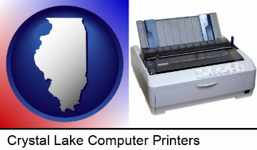 a vintage, dot matrix printer in Crystal Lake, IL