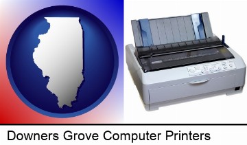 a vintage, dot matrix printer in Downers Grove, IL