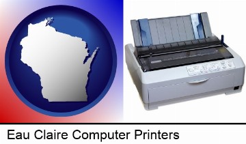 a vintage, dot matrix printer in Eau Claire, WI