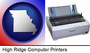 a vintage, dot matrix printer in High Ridge, MO