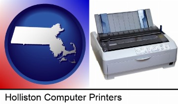 a vintage, dot matrix printer in Holliston, MA