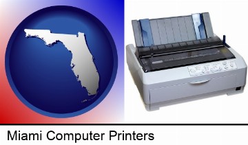 a vintage, dot matrix printer in Miami, FL