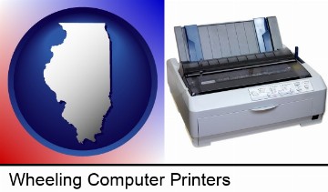 a vintage, dot matrix printer in Wheeling, IL